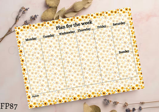 Flower Weekly Planner