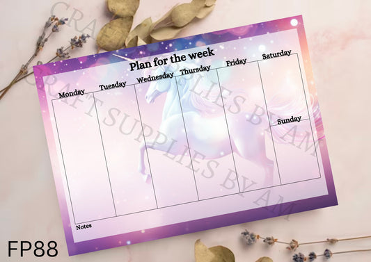 Unicorn Weekly Planner