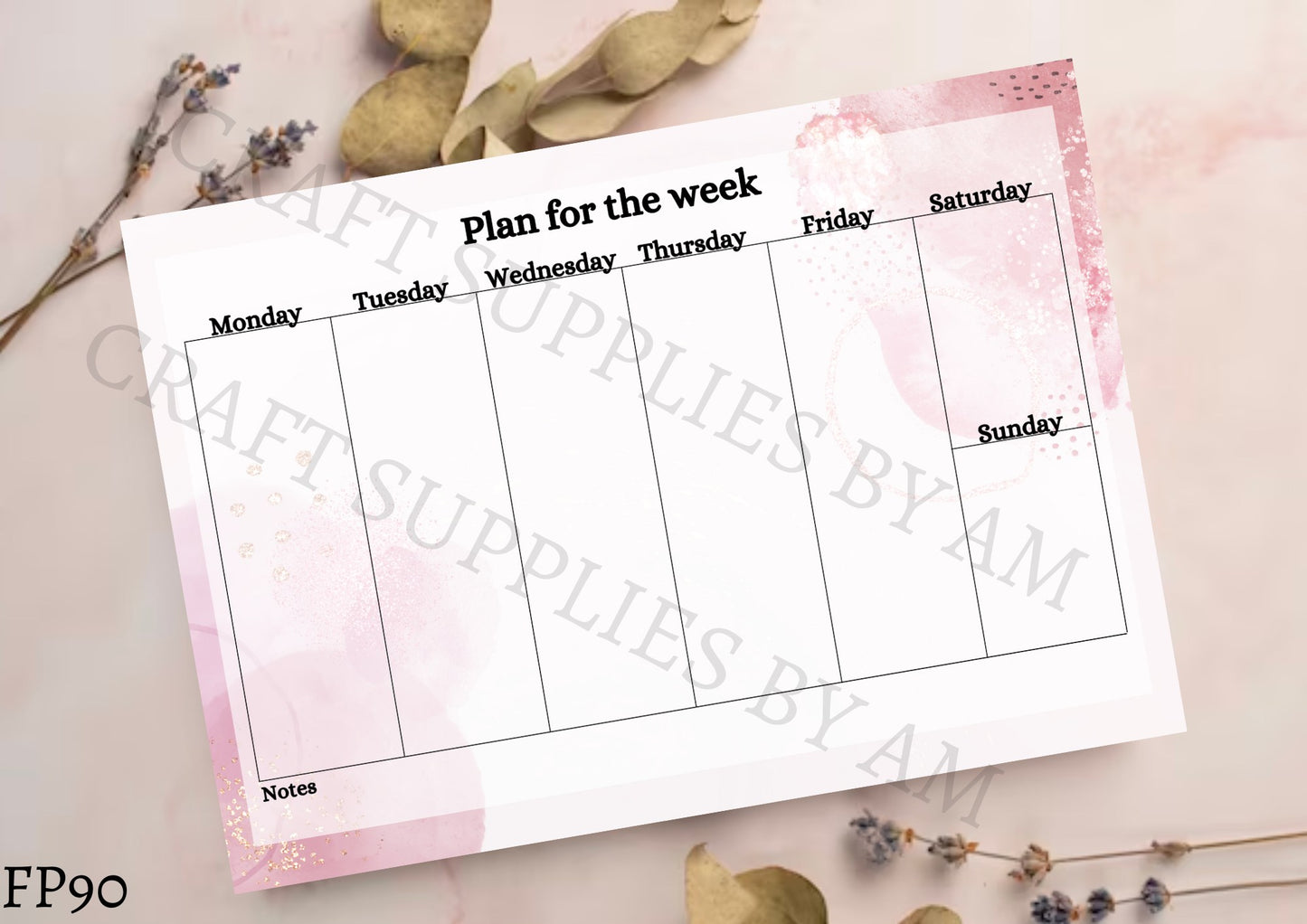 Pattern Weekly Planner