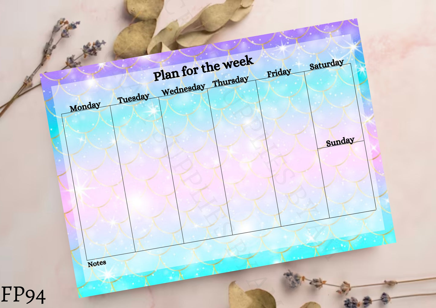 Mermaid Weekly Planner