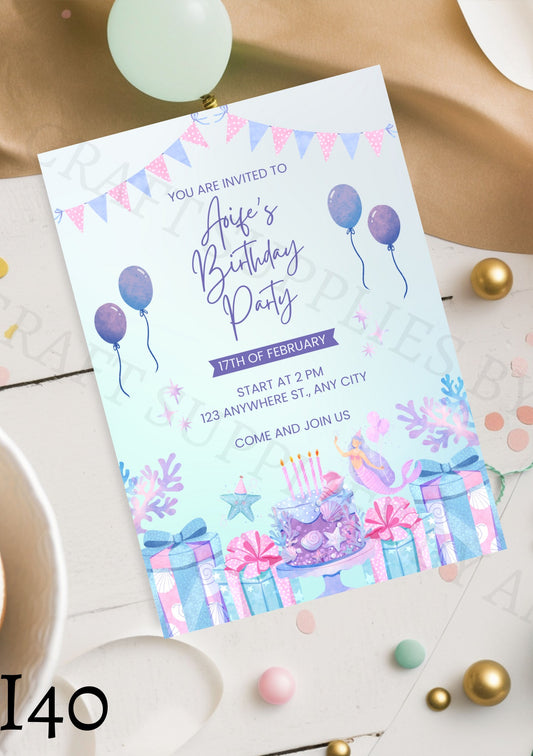 Mermaid Invite