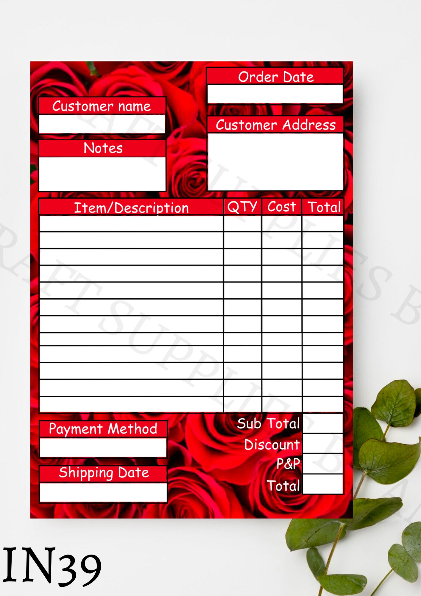 Flower Order Book