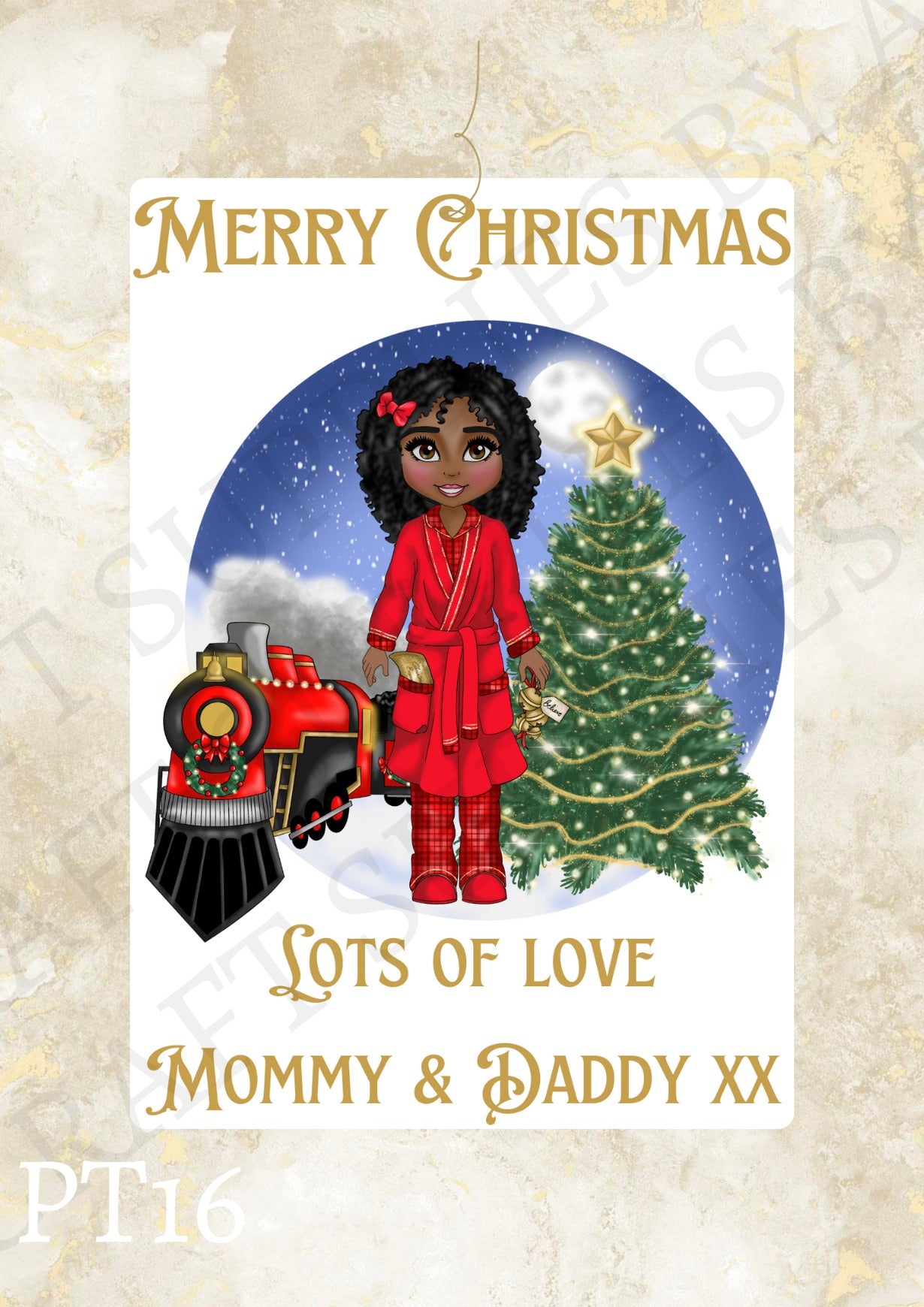 Christmas Dolly Gift Label