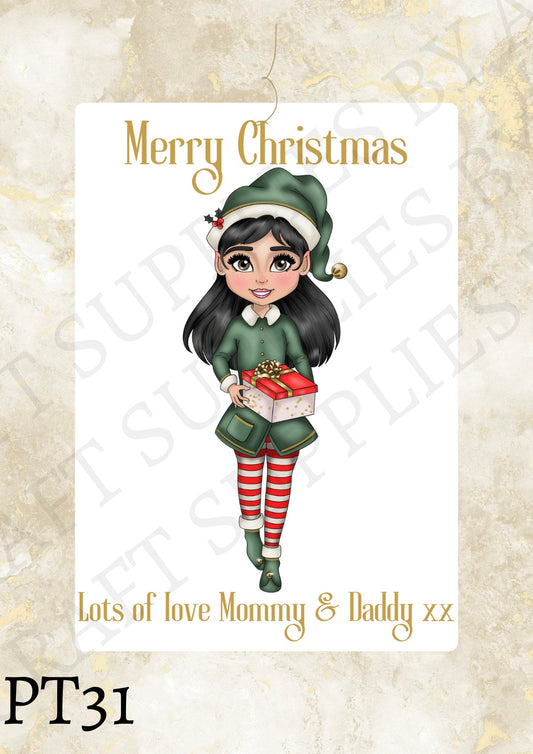 Christmas Dolly Gift Label