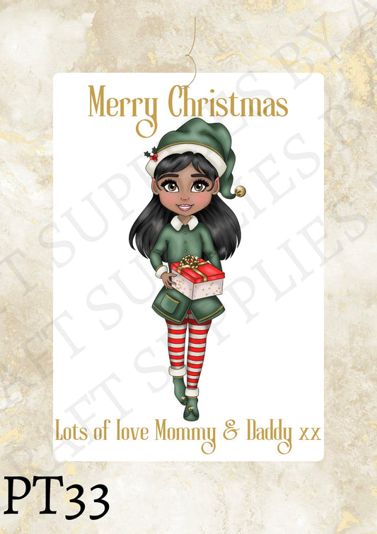 Christmas Dolly Gift Label