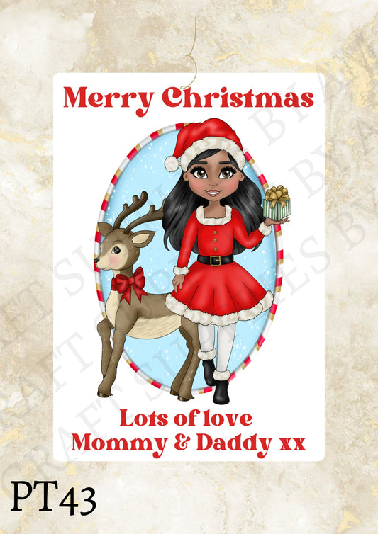 Christmas Dolly Gift Label