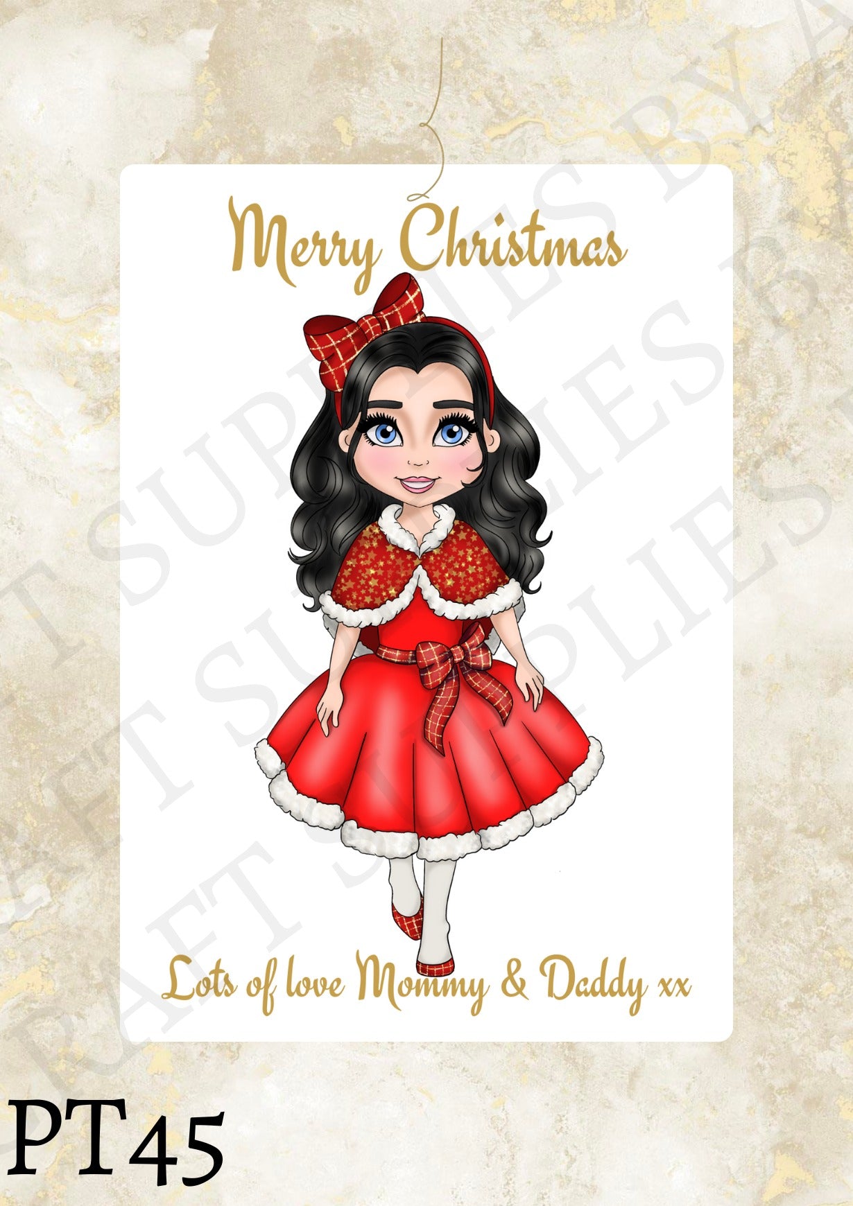 Christmas Dolly Gift Label