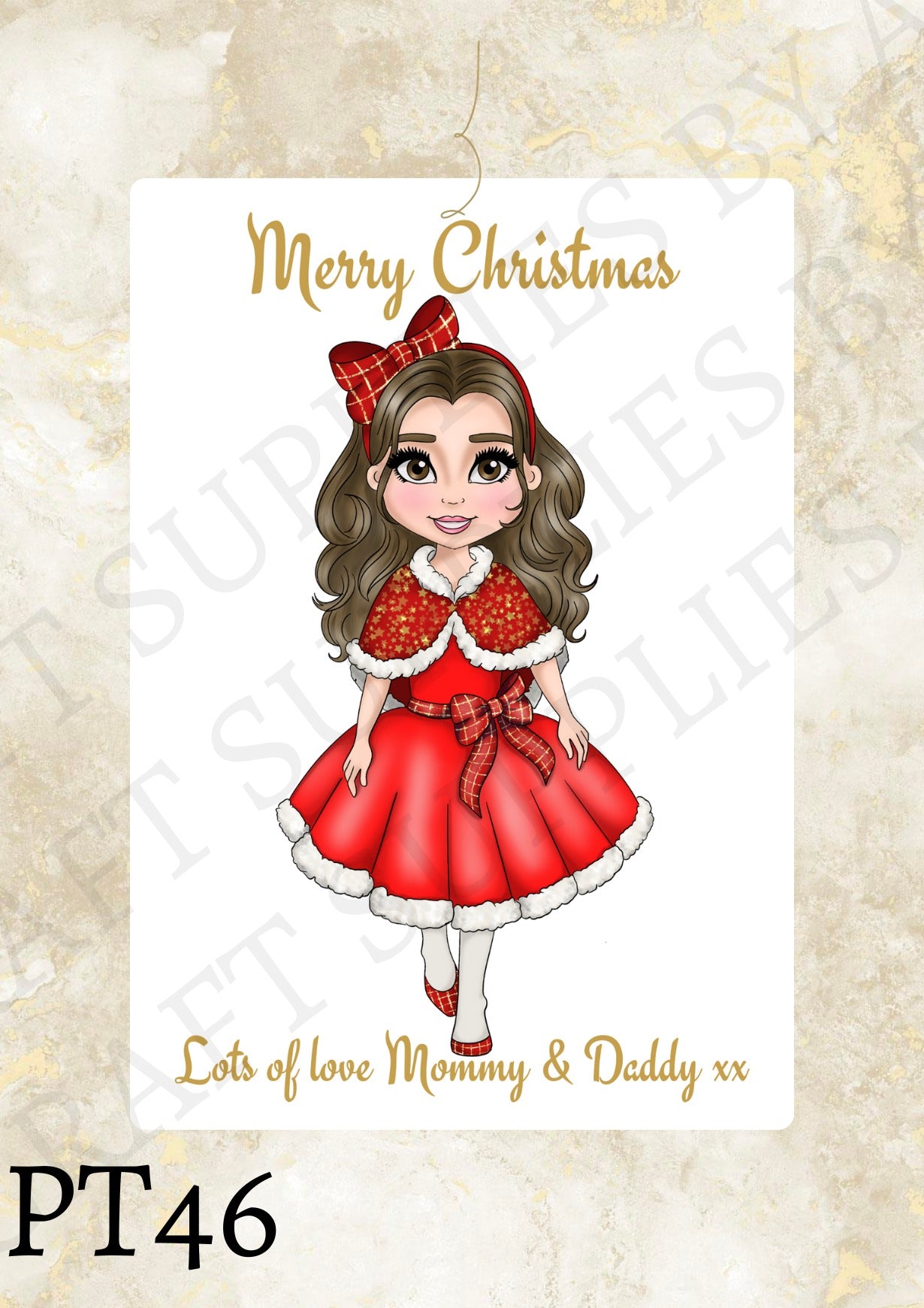 Christmas Dolly Gift Label