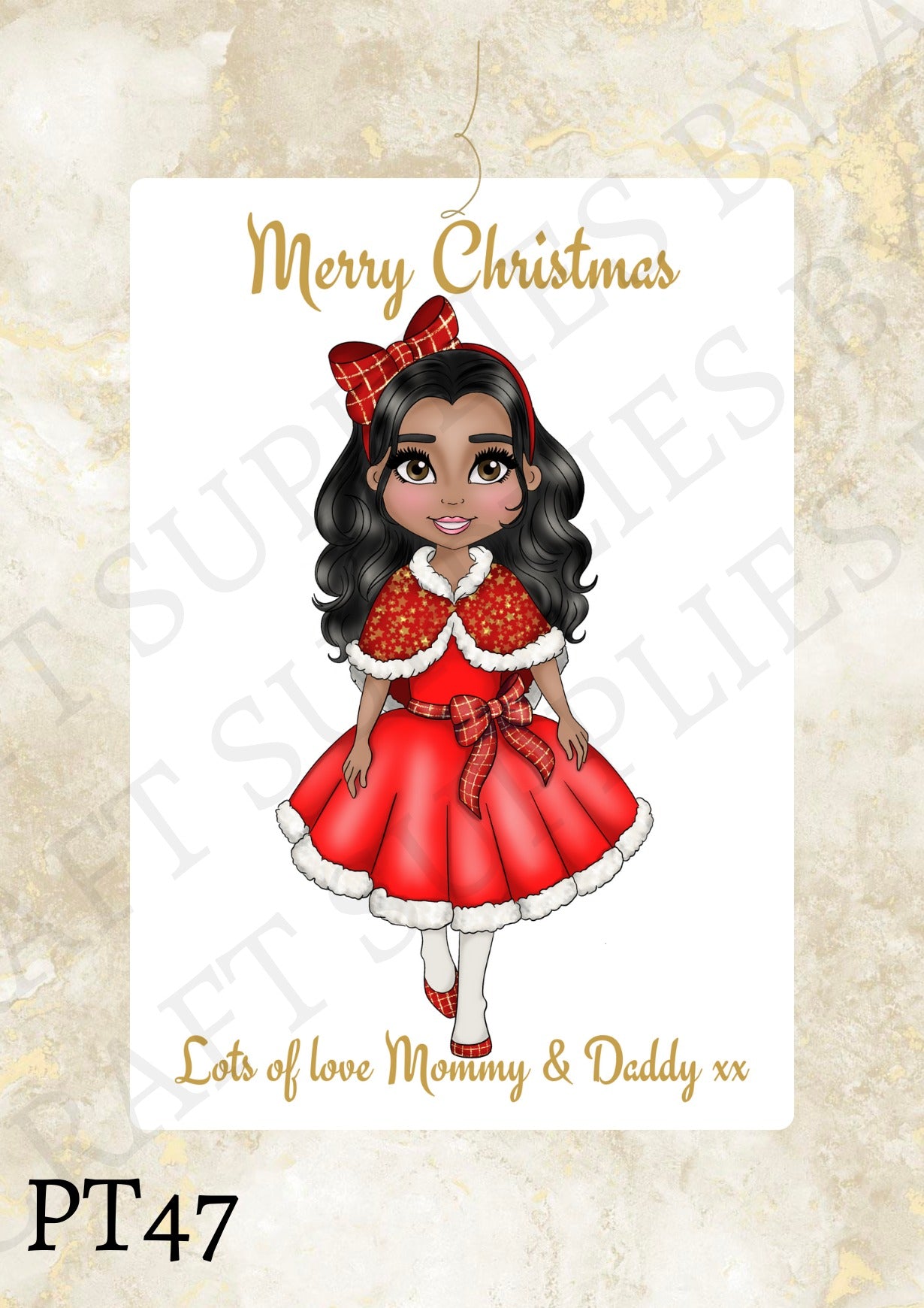 Christmas Dolly Gift Label