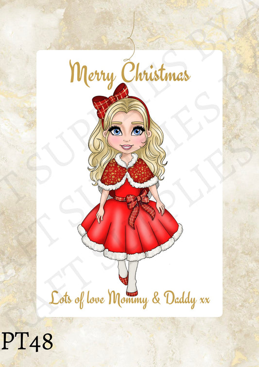 Christmas Dolly Gift Label