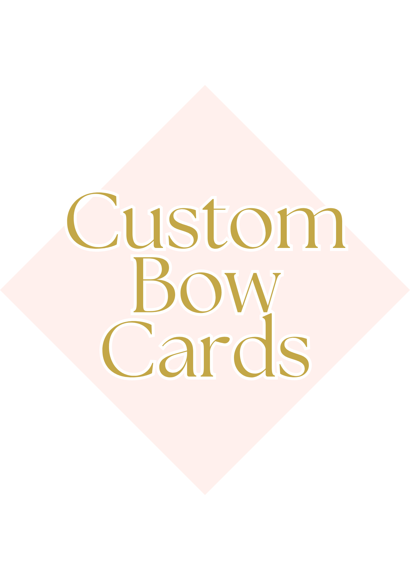 Custom Personalised Bow Card