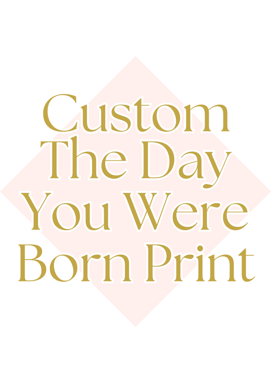 Custom The Day You Were Born Print