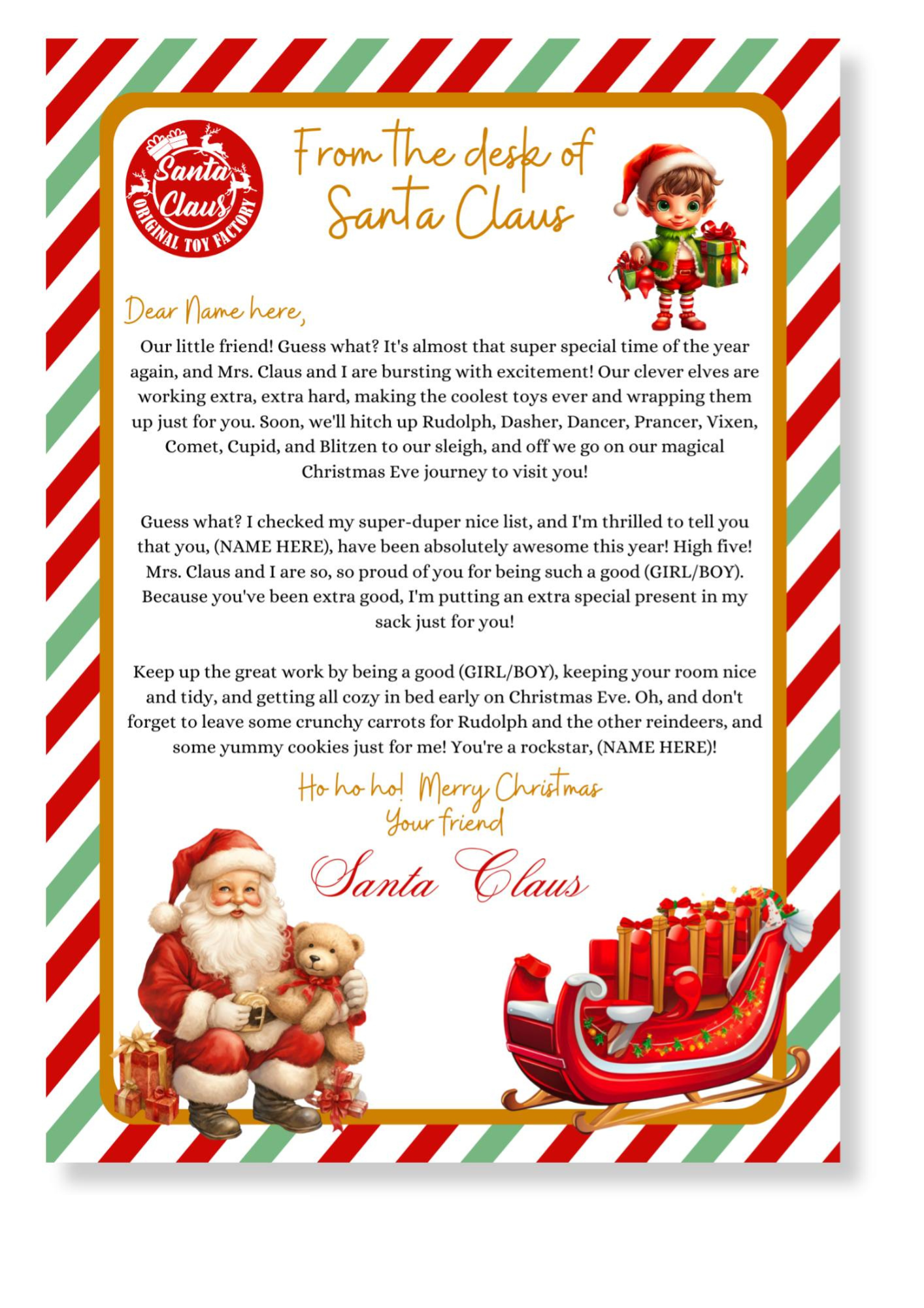 From Santa Claus Letter