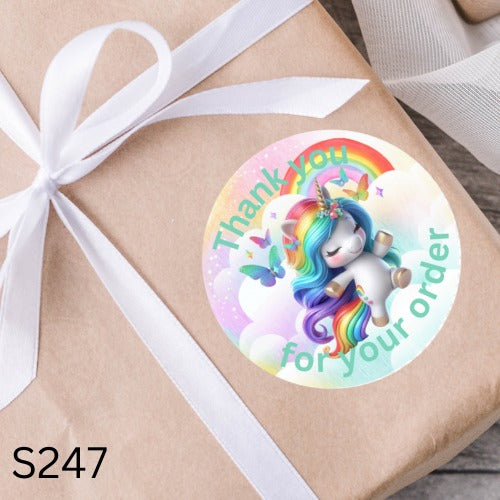 Unicorn Thank You Sticker