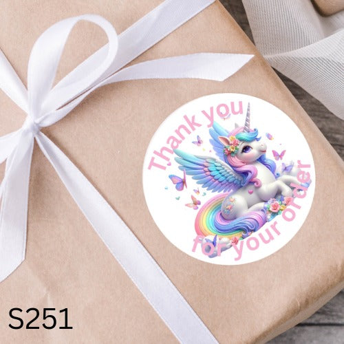 Unicorn Thank You Sticker