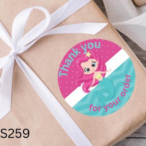 Mermaid Thank You Sticker