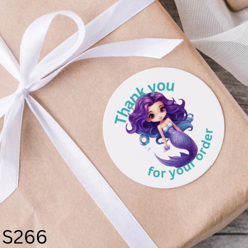Mermaid Thank You Sticker