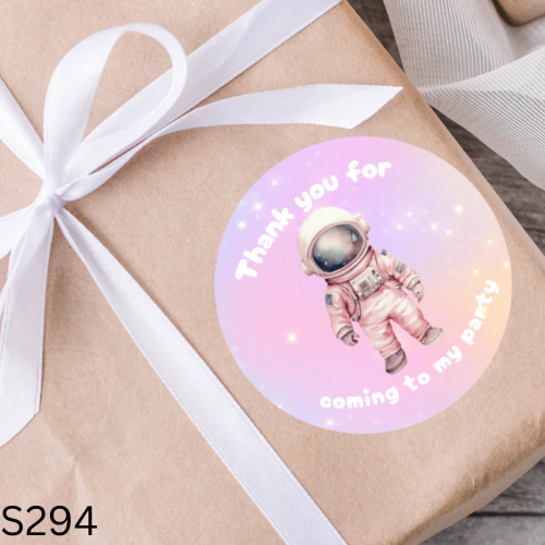 Astronaut Birthday Sticker