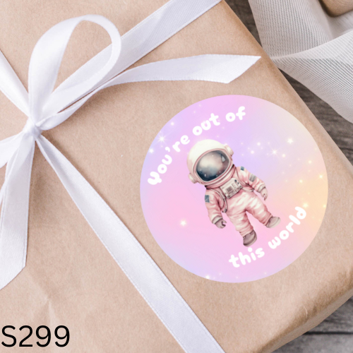 Astronaut Thank You Sticker