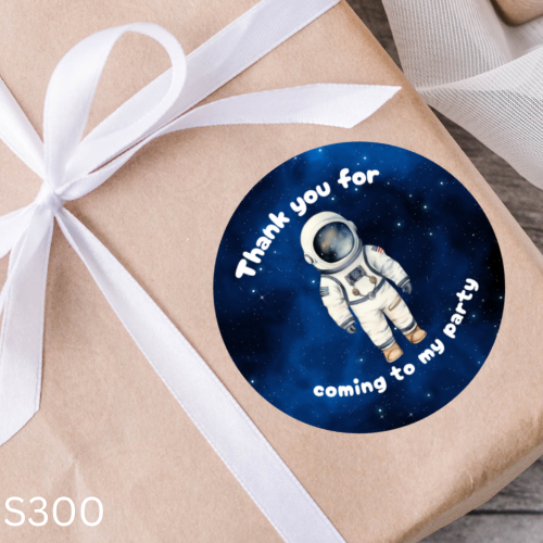 Astronaut Birthday Sticker