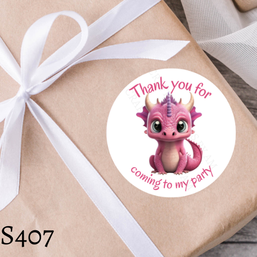 Dragon Birthday Sticker