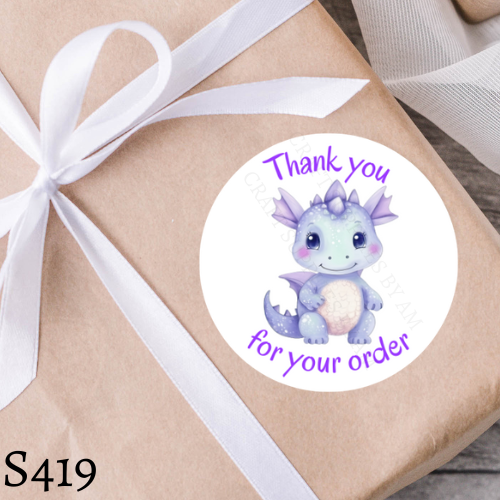 Dinosaur Thank You Sticker