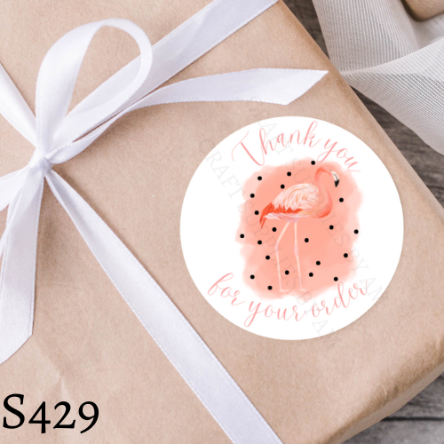 Flamingo Thank You Sticker