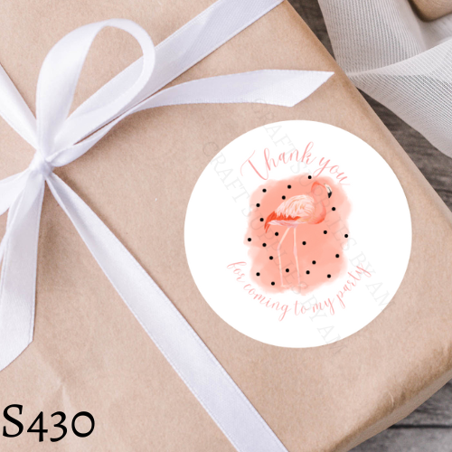 Flamingo Birthday Sticker