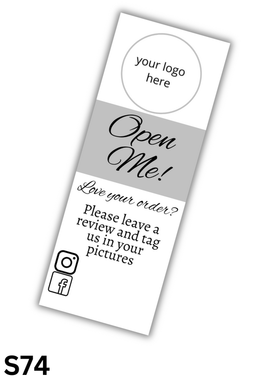 Open Me Box Seal Sticker