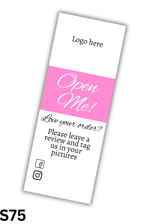 Open Me Box Seal Sticker