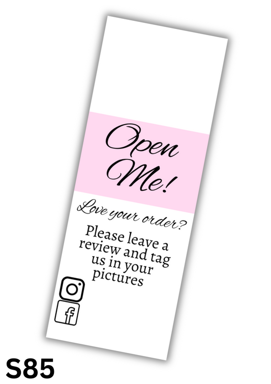 Open Me Box Seal Sticker