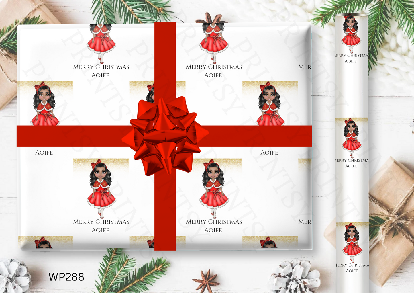 Christmas Dolly Wrapping Paper